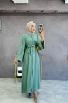 BTK SENEM ABAYA 7135 mint yeşili