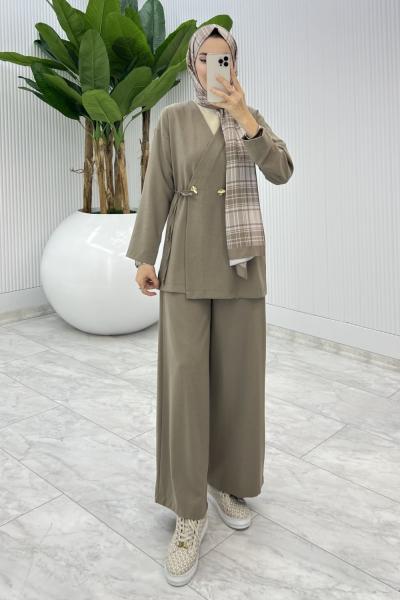 Toprak Güler Pantolonlu Takım Tesettür Giyim