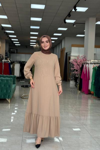 Sezon Elbise Bej