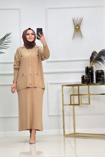 AYBÜKE ETEKLİ TAKIM-CAMEL Camel