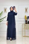 Irmak Abaya Lacivert