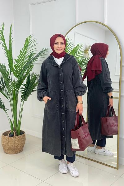 ROSE DENİM KAP - SİYAH Siyah