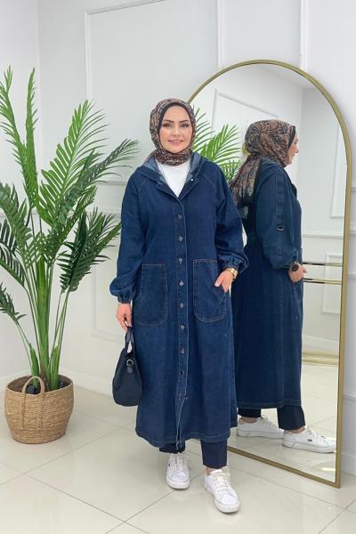 ROSE DENİM KAP - LACİVERT Lacivert